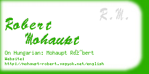 robert mohaupt business card